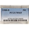 Image 3 : 1988-D KENNEDY HALF DOLLAR PCGS MS65