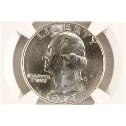 1964-D WASHINGTON SILVER QUARTER NGC MS64