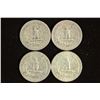 Image 2 : 1947,57-D,59-D & 64-D WASHINGTON SILVER QUARTERS