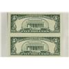 Image 2 : 2-1969 $5 FRN STAR NOTES CRISP UNC CONSECUTIVE