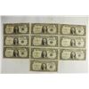 Image 1 : 10 ASSORTED 1935 $1 SILVER CERTIFICATES