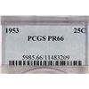 Image 3 : 1953 WASHINGTON SILVER QUARTER PCGS PR66