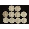 Image 2 : 10 ASSORTED 1940'S MERCURY DIMES