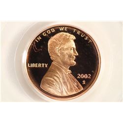 2002-S LINCOLN CENT PCGS PR69RD DCAM