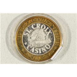 CASINO $10 SILVER TOKEN (UNC) 1996 ST. CROIX