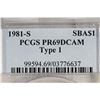 Image 3 : 1981-S TYPE I SBA DOLLAR PCGS PR69 DCAM