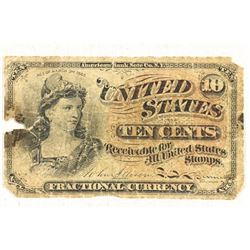 1863 10 CENT US FRACTIONAL CURRENCY