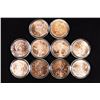 Image 1 : COMPLETE SET OF 10 ZOMBUCKS 1 OZ. COPPER ROUNDS