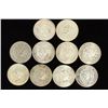 Image 1 : 10 ASSORTED 1957-1966 MEXICO .100 SILVER PESOS
