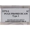 Image 3 : 1979-S TYPE I LINCOLN CENT PCGS PR69RD DCAM
