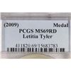 Image 3 : 2009 LETITIA TYLER BRONZE MEDAL PCGS MS69RD