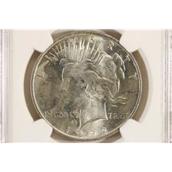 1922 PEACE SILVER DOLLAR NGC MS63