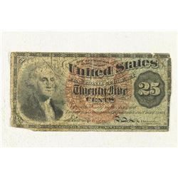 1863 25 CENT US FRACTIONAL CURRENCY