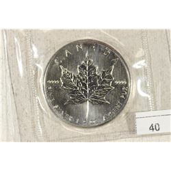 1989 CANADA SILVER $5 MAPLE LEAF 1 TROY OZ .9999