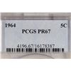Image 3 : 1964 JEFFERSON NICKEL PCGS PR67