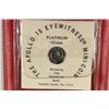 Image 1 : SOLID PLATINUM 1.312 GRAM APOLLO 15 EYE WITNESS