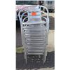 Image 1 : Qty 8 Contemporary Metal-Frame Chairs, Horseshoe Back