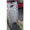 Image 2 : Qty 8 Contemporary Metal-Frame Chairs, Horseshoe Back