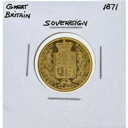 1871 Great Britain Sovereign Gold Coin
