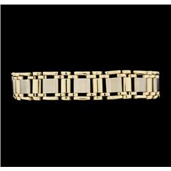 14KT Yellow and White Gold Men's Bracelet