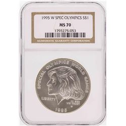 1995-W $1 Special Olympics Commemorative Silver Dollar Coin NGC MS70