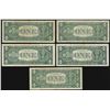 Image 2 : Lot of (5) 1957 $1 Silver Certificate STAR Notes