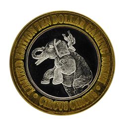 .999 Silver Circus Circus Hotel & Casino Reno, NV $10 Limited Edition Gaming Tok
