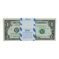 Pack of (100) Consecutive 1999 $1 Federal Reserve STAR Notes St. Louis