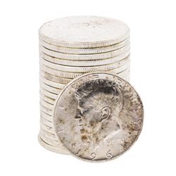 Roll of (20) 1964 Brilliant Uncirculated Franklin Half Dollar Coins