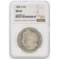 1882-S $1 Morgan Silver Dollar Coin NGC MS66