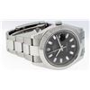 Image 7 : Mens Rolex SS 41MM Dark Rhodium Baguette Diamond Datejust 2 Oyster Band Wristwat