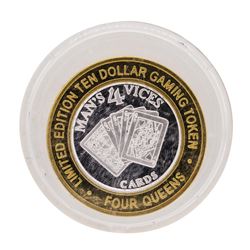 .999 Silver Four Queens Hotel & Casino Las Vegas, NV $10 Limited Edition Gaming