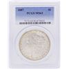 Image 1 : 1887 $1 Morgan Silver Dollar Coin PCGS MS63