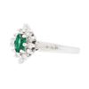 Image 2 : 14KT White Gold 0.30ct Emerald and Diamond Ring