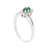 Image 3 : 14KT White Gold 0.30ct Emerald and Diamond Ring