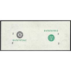 $10 Federal Reserve Note ERROR Missing Second Print