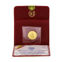 1968 Columbia 100 Pesos Gold Coin