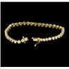 Image 4 : 14KT Yellow Gold 5.87ctw Diamond Tennis Bracelet