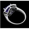 Image 3 : 14KT White Gold 2.71ct Tanzanite and Diamond Ring