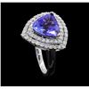 Image 4 : 14KT White Gold 2.71ct Tanzanite and Diamond Ring