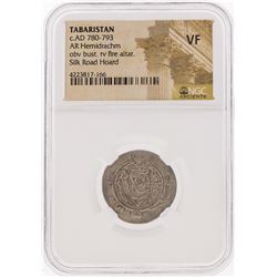 Tabaristan AD 780-793 Hemidrachm Silver Coin NGC Graded VF