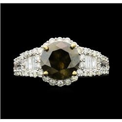 14KT White Gold 2.23ctw Black Diamond Ring