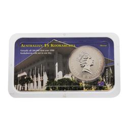 1990 $5 Australian Silver Kookaburra Silver Coin