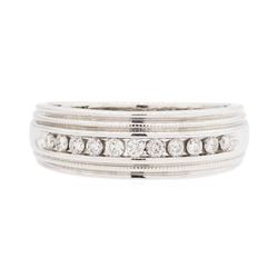 14KT White Gold Men's 0.35ctw Diamond Ring