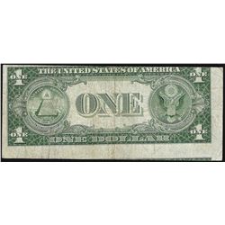 1935E $1 Silver Certificate Note Misaligned Reverse ERROR