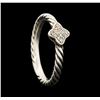Image 4 : David Yurman .925 Silver 0.10ctw Diamond Quad Stack Ring