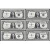 Image 1 : Lot of (6) 1957 $1 Silver Certificate Notes