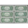 Image 2 : Lot of (6) 1957 $1 Silver Certificate Notes
