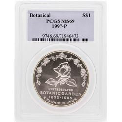 1997-P $1 Botantical Garden Commemorative Silver Dollar Coin NGC MS69