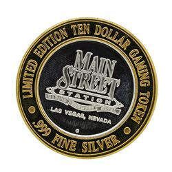 .999 Silver Main Street Station Las Vegas, NV $10 Limited Edition Casino Gaming